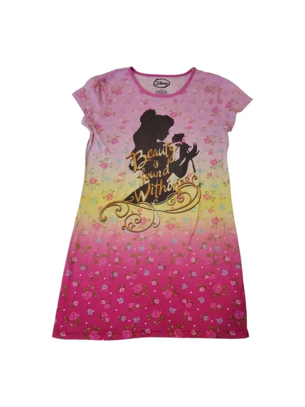 Disney Girls Short Sleeved Nightgown Size S/M